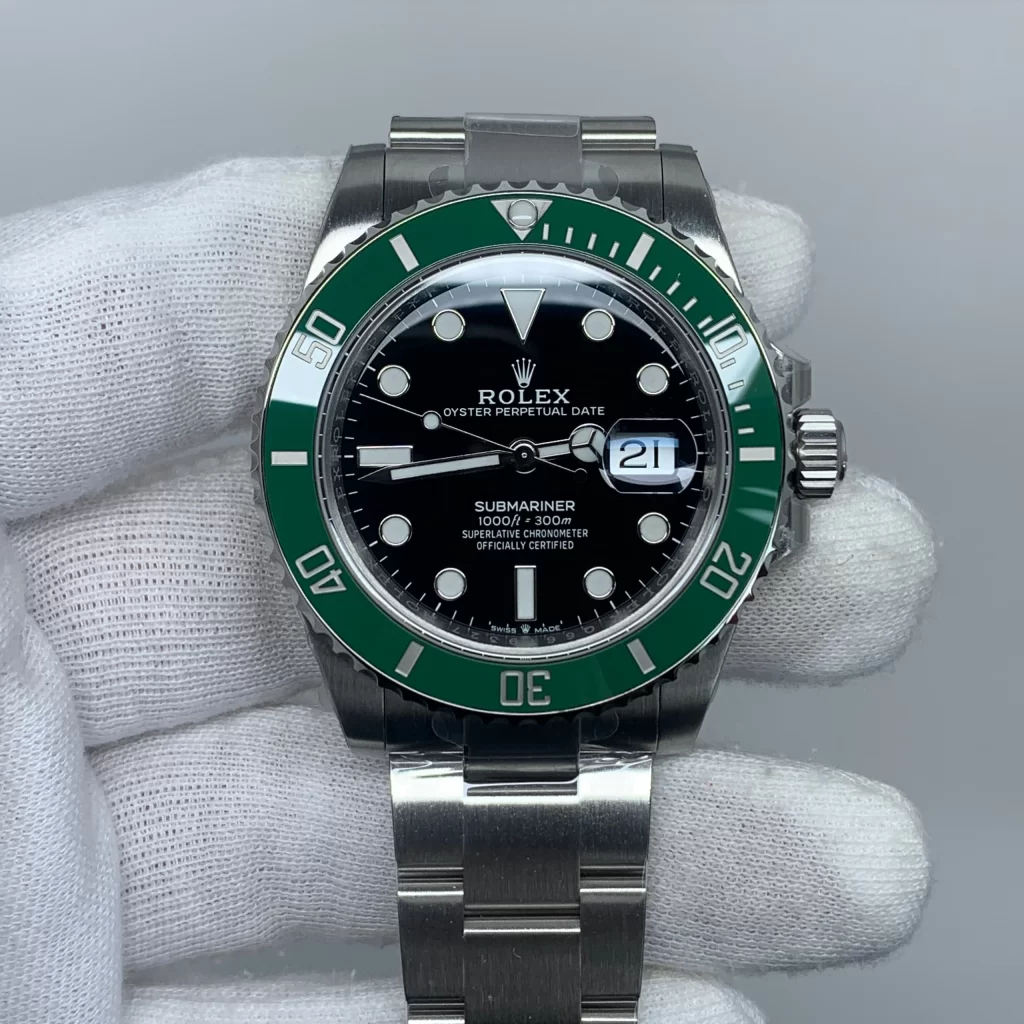 VS Factory Rolex Submariner 126610LV Green Ceramic Bezel Front View