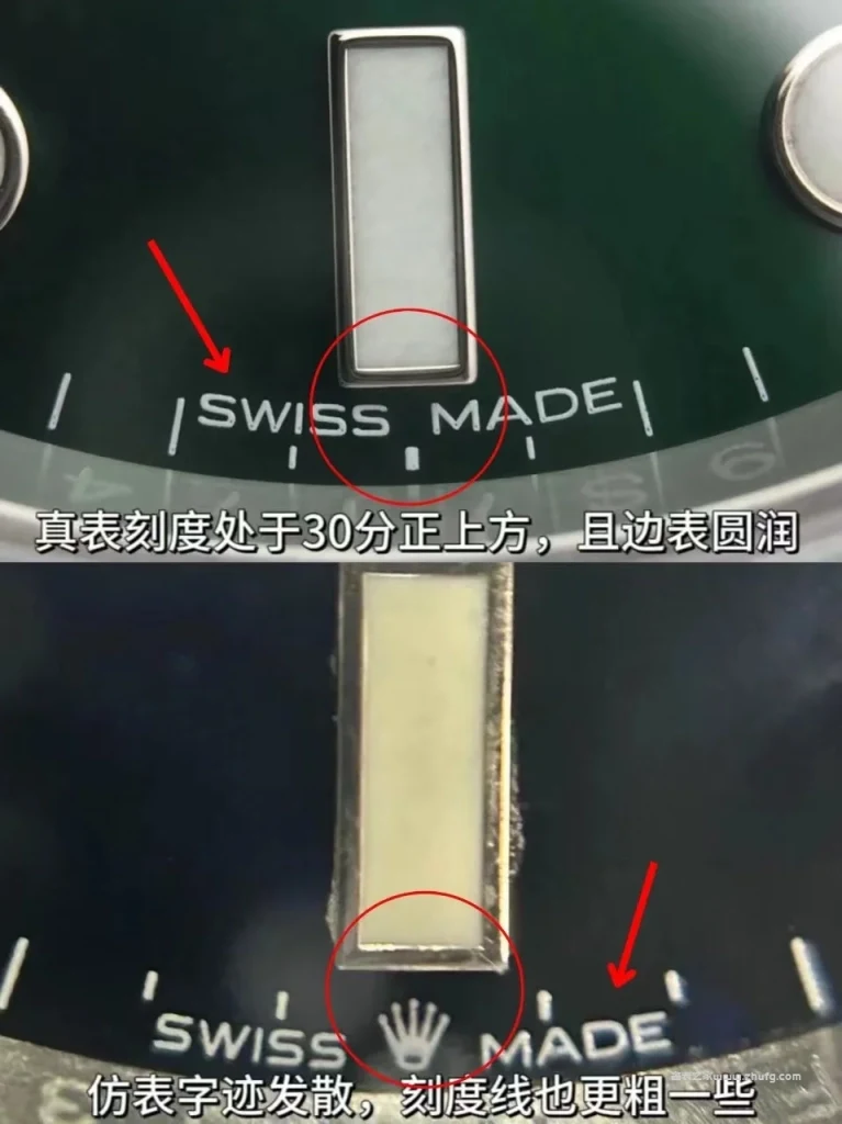 SWISS MADE位置對比圖