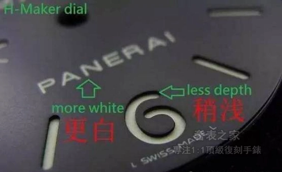 沛納海真假對比圖-N版本