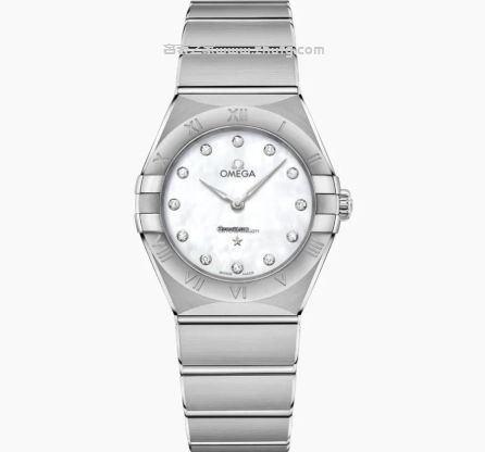 Omega Constellation 28mm steel mother of pearl quartz ladies watch