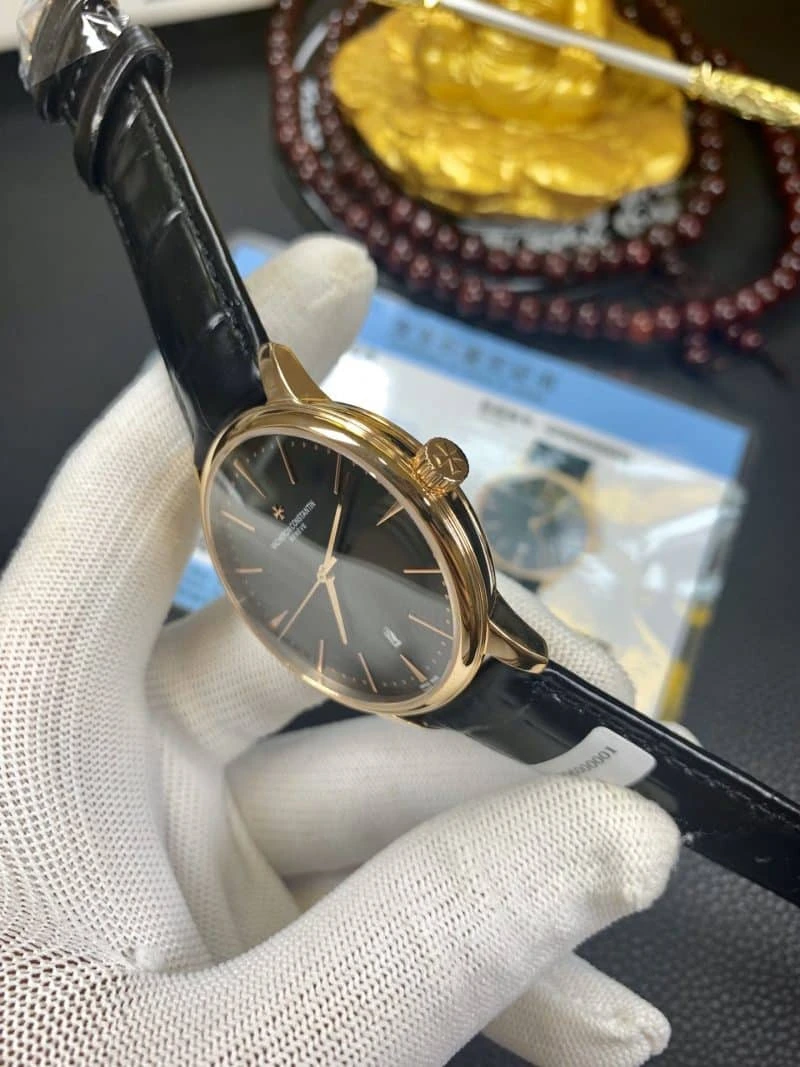 真金复刻江诗丹顿18k金表伍陆之型系列4000E/000R-B438男表侧面图