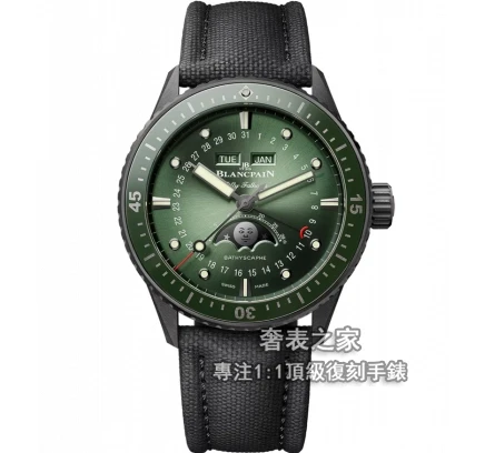 寶珀 五十噚 5054-0153-B52A 全陶瓷 全日曆 月相 機械腕錶 - 1