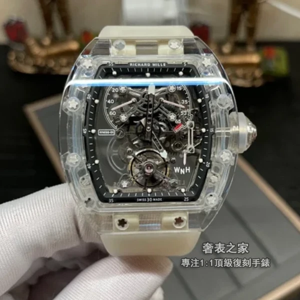 理查德米勒 RM56-01 全透明 藍寶石 陀飛輪 復刻腕錶 - 1