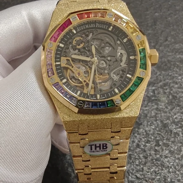 愛彼 皇家橡樹 15412BC 霜金 鏤空 彩虹 THB復刻 - 4
