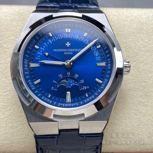 江詩丹頓 纵横四海 4000V/210A-B911皮带款 逆跳月相腕錶 TW廠 41mm 超高端復刻 - 1