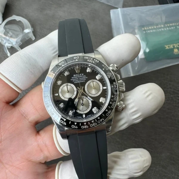 勞力士 迪通拿 M126519LN-0004 黑面鑽標膠帶款 VS廠 1:1復刻錶 - 4