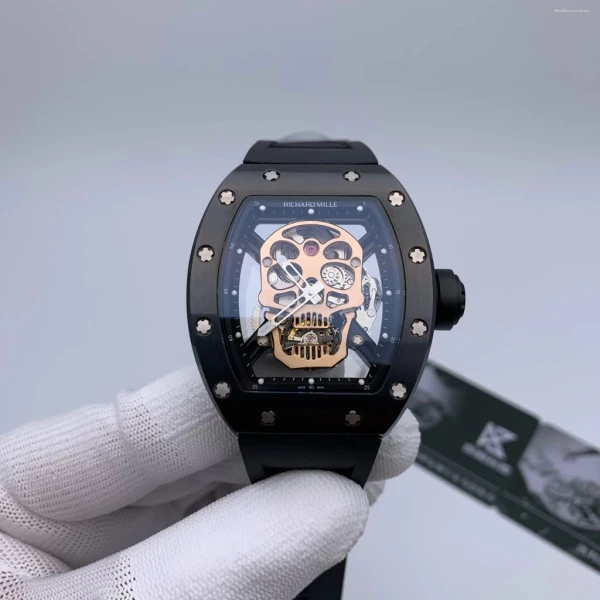 理查德米勒 RM52-01 骷髏頭陶瓷 真陀飛輪 男錶 - 1