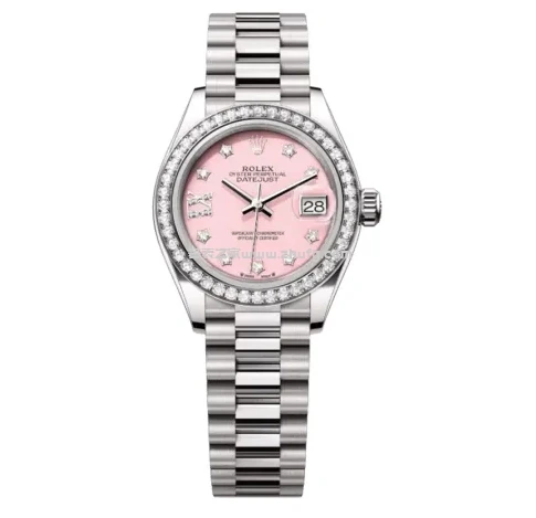 勞力士日誌型m279139rbr-0002鑲鑽女款復刻手錶 28MM - 1