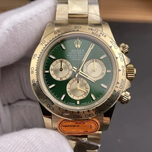 勞力士 迪通拿 m126508-0008 黃金綠面 CBD廠 1:1復刻錶 - 1