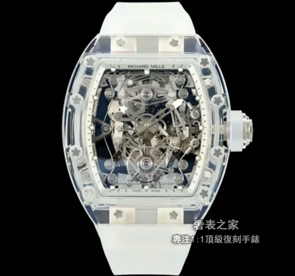 理查德米爾 RM 56-02 藍寶石水晶 陀飛輪 透明高仿腕錶 - 1
