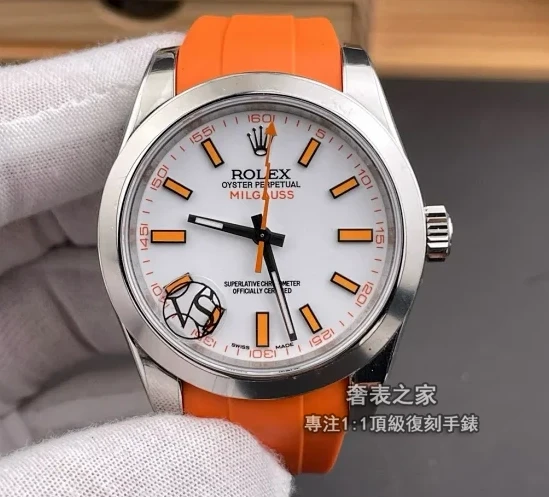 勞力士 Milgauss 116400 閃電針 綠玻璃 膠帶款 高端復刻 - 1