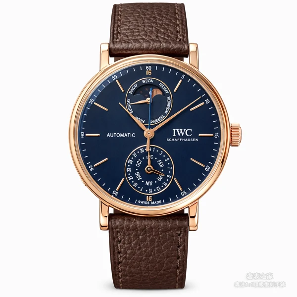 萬國表 柏濤菲諾 藍盤月相 全曆自動機械 高端復刻 40mm - 1