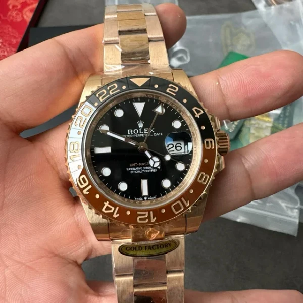復刻勞力士GMT格林尼治型m126715chnr-0001玫瑰金 - 4