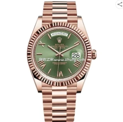 勞力士星期日歷型m228235-0025綠盤 玫瑰金 40MM 復刻表 - 1