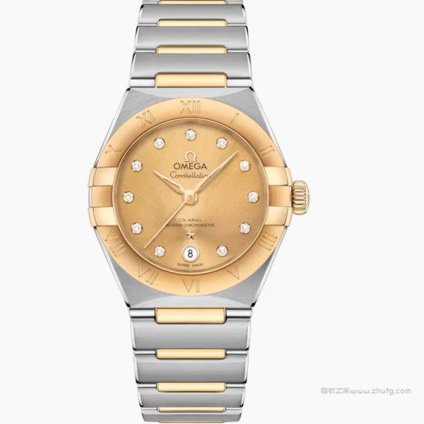 歐米茄 星座 131.20.29.20.58.001 間金 鑽面 自動機械 女錶 29mm - 1