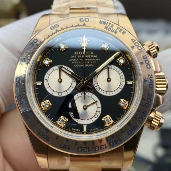 勞力士 迪通拿 m126505-0002 玫瑰金鑲鑽 VS廠 1:1復刻錶 - 5