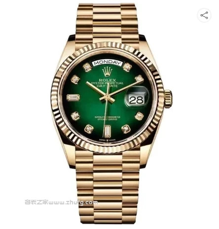定製版 劳力士星期日历型m128238-0069烟熏绿 36MM - 1