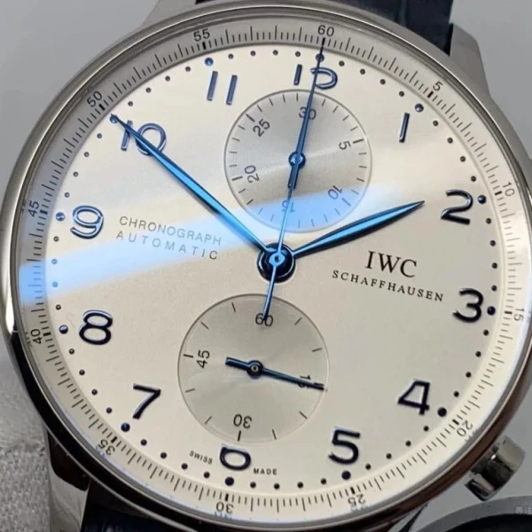 萬國 IWC 葡萄牙計時 IW371446 藍針白面 ZF V2 超級復刻版 41mm 自動計時腕錶 - 4