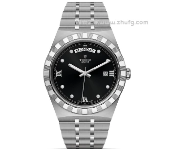V7帝舵皇家系列黑面M28600-0004 41mm鑽刻星期日曆復刻腕錶 - 1